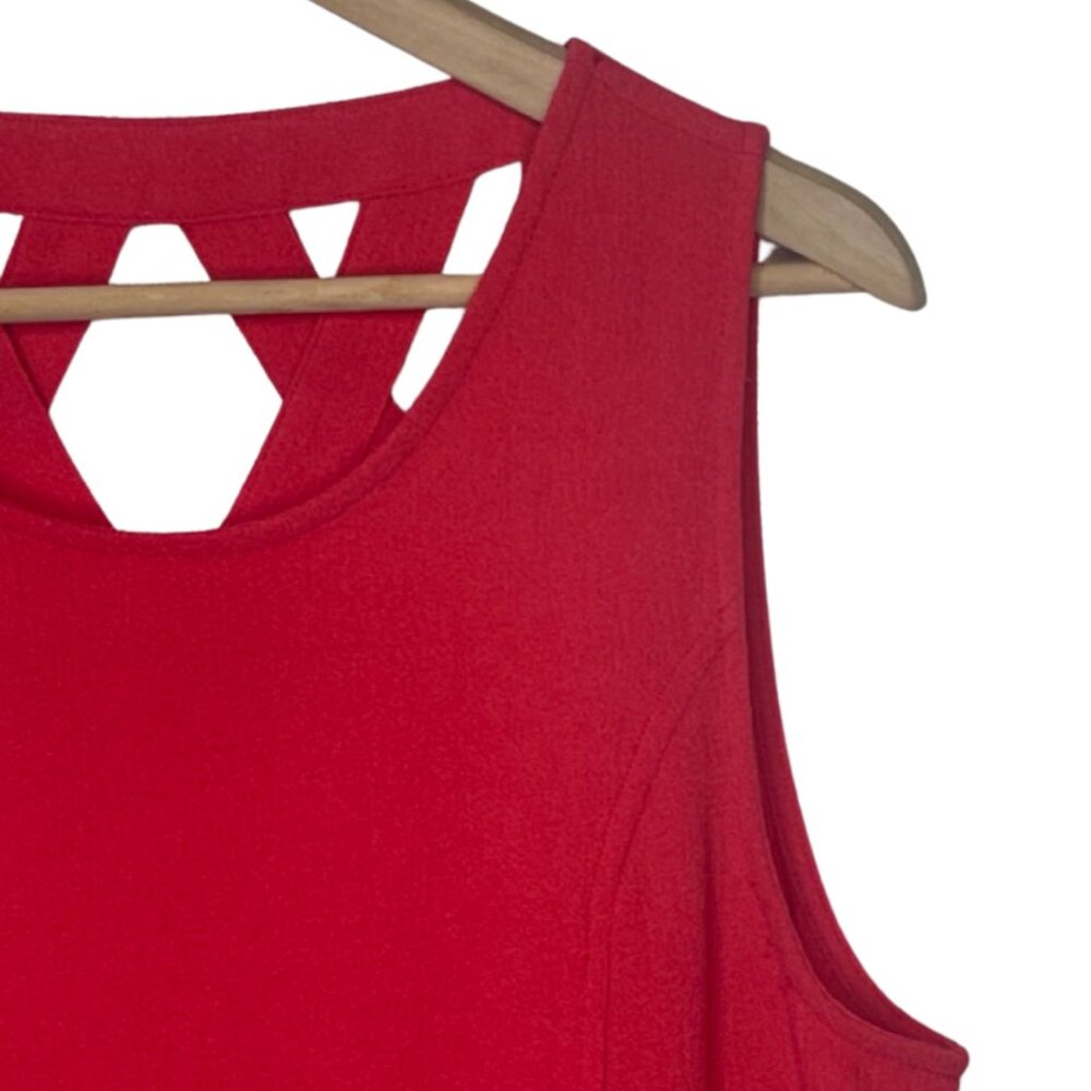 JACK BY BB DAKOTA | Women's Coral Woven Back Detail Mini Dress | Size L - Picture 3 of 11